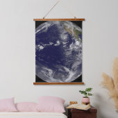 Full Earth toont verschillende tropische Stormen. Hangend Wandkleed (Slaapkamer)