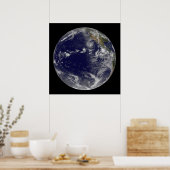 Full Earth toont verschillende tropische Stormen. Poster (Keuken)