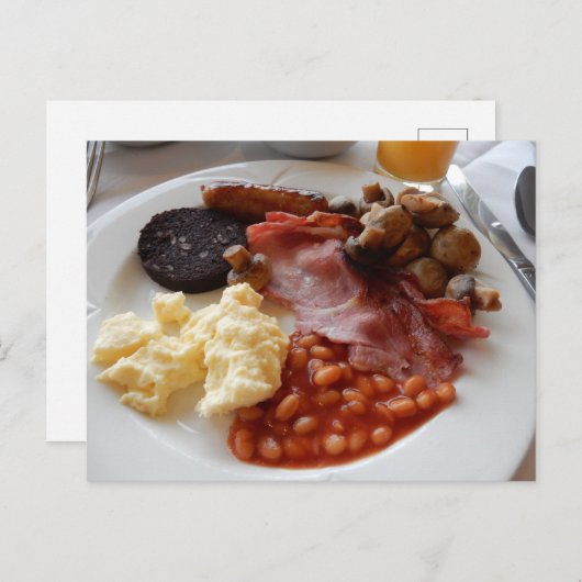 Full English breakfast Briefkaart (Voorkant / Achterkant)