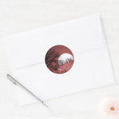 FULL FIELD MOON - RED RONDE STICKER (Envelop)