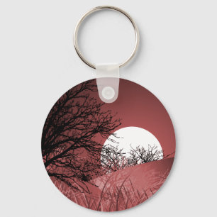 FULL FIELD MOON - RED SLEUTELHANGER