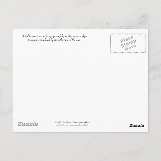 Full Harvest Moon Briefkaart (Achterkant)