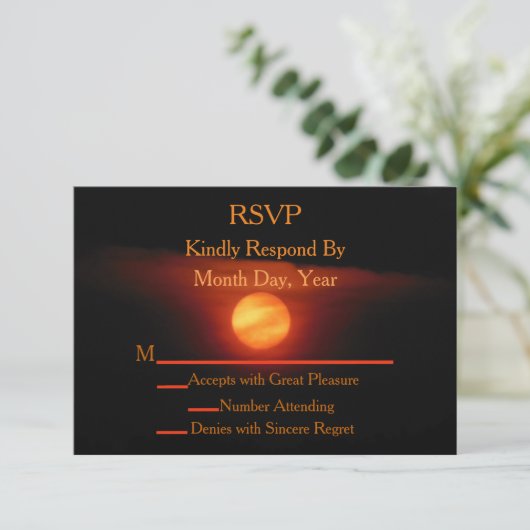 Full Harvest Moon Wedding RSVP (Staand voorkant)
