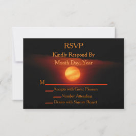 Full Harvest Moon Wedding RSVP Kaartje