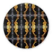 Full Liquid Gold Black Monochrome Cabinet Hardware Keramische Knop (Voorkant)