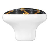 Full Liquid Gold Black Monochrome Cabinet Hardware Keramische Knop (Zijkant)