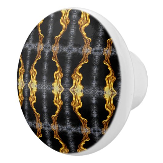 Full Liquid Gold Black Monochrome Cabinet Hardware Keramische Knop (Rechts)