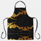 Full Liquid Gold Black Monochrome Designer Kitchen Schort (Voorkant)