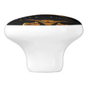 Full Liquid Gold Black Monochrome Drawer Achempon Keramische Knop (Zijkant)