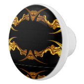 Full Liquid Gold Black Monochrome Drawer Achempon  Keramische Knop (Rechts)