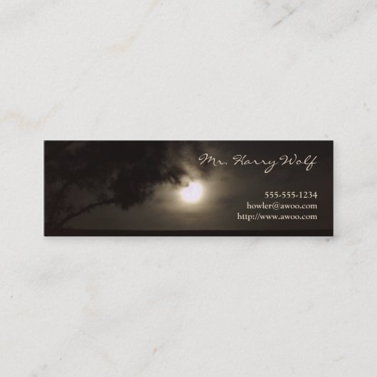 Full-maanprofielkaart Mini Visitekaartje (Voorkant)