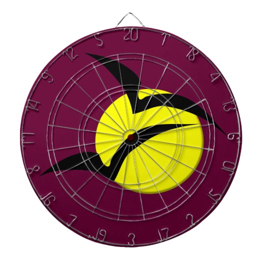 Full Moon and Bats Dart Board Dartbord (Voorkant)