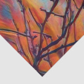 Full Moon and Crow Autumn Herfst Digital Painting Tissuepapier (Detail)