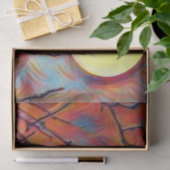 Full Moon and Crow Autumn Herfst Digital Painting Tissuepapier (Geschenk)