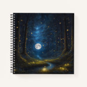 Full Moon and Fireflies Hard Hoesje Journal Notitieboek (Voorkant)