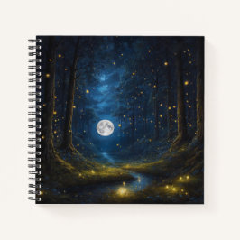 Full Moon and Fireflies Hard Hoesje Journal Notitieboek