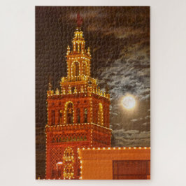 Full Moon and Giralda Tower, Kansas City, Missouri Legpuzzel