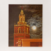 Full Moon and Giralda Tower, Kansas City, Missouri Legpuzzel (Verticaal)