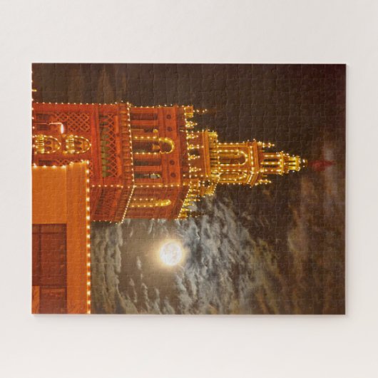 Full Moon and Giralda Tower, Kansas City, Missouri Legpuzzel (Horizontaal)