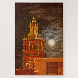 Full Moon and Giralda Tower, Kansas City, Missouri Legpuzzel