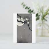 Full Moon and White Plum Blossom, Ohara Koson Briefkaart (Staand voorkant)