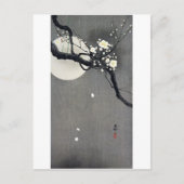 Full Moon and White Plum Blossom, Ohara Koson Briefkaart (Voorkant)