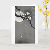 Full Moon and White Plum Blossom, Ohara Koson Kaart (Gele Bloem)