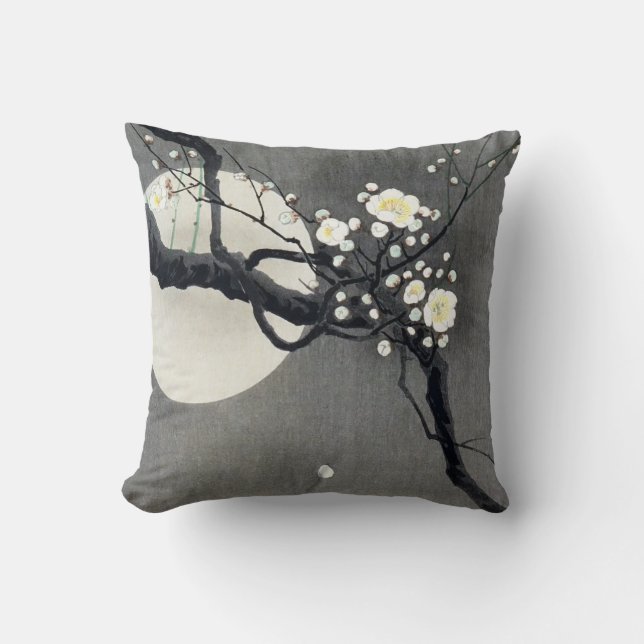 Full Moon and White Plum Blossom, Ohara Koson Kussen (Voorkant)