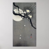 Full Moon and White Plum Blossom, Ohara Koson Poster (Voorkant)