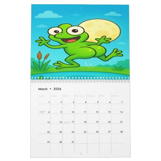 Full Moon Animals 2026 Funny Wall Calendar Kalender (Mar 2026)