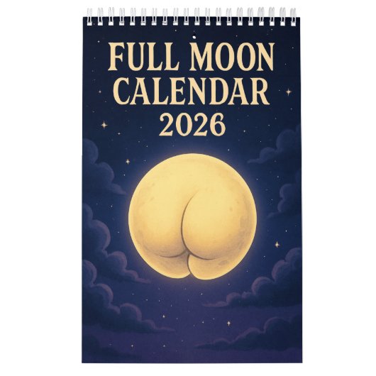 Full Moon Animals 2026 Funny Wall Calendar Kalender (Hoes)