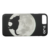 Full Moon Arching Black Cat Case-Mate iPhone Case (Achterkant (Horizontaal))