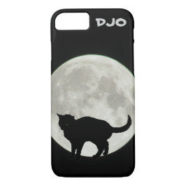 Full Moon Arching Black Cat iPhone 8/7 Hoesje