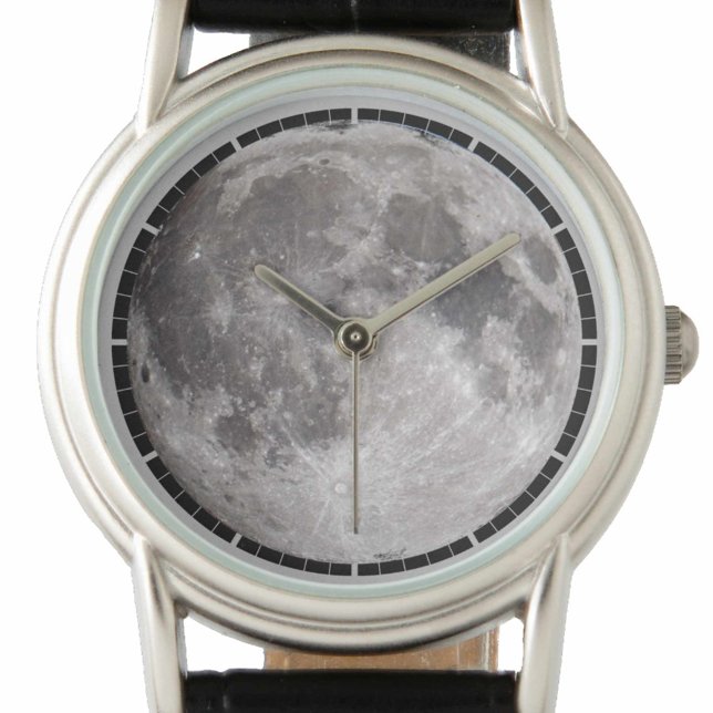 Full Moon Astronomy Afbeelding Watch Horloge (Creator heeft geüpload)