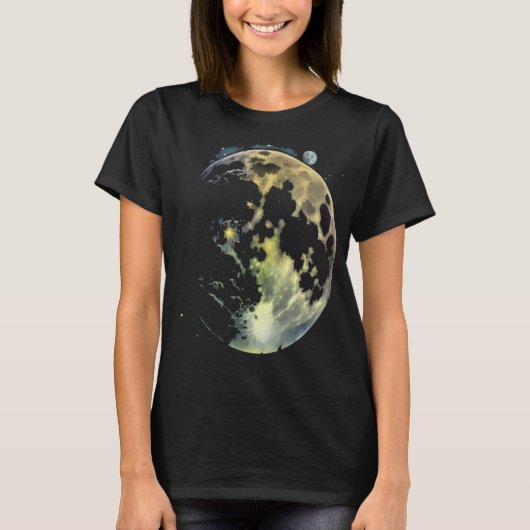 Full Moon Astronomy Astronomer Space   3 T-shirt (Voorkant)