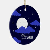 Full Moon at Midnight & Stars: Keramisch Ornament (Rechts)