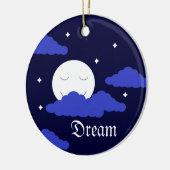 Full Moon at Midnight & Stars: Keramisch Ornament (Links)
