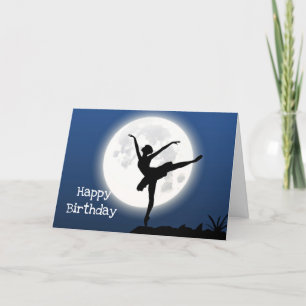Full Moon Ballet Birthday Kaart