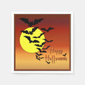 Full Moon Bats Halloween Napkins Servetten (Voorkant)