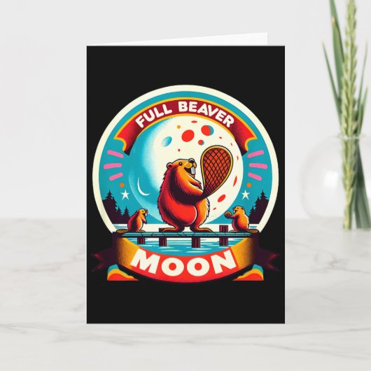 Full Moon Beaver  Kaart (Voorkant)