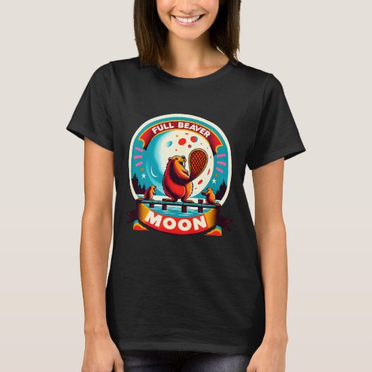Full Moon Beaver T-shirt (Voorkant)