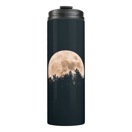 FULL MOON BEHIND A TREE SILHOUETTES THERMOSBEKER (Voorkant)