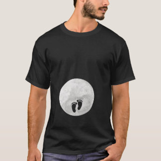 Full Moon Belly Zwangerschap Aankondiging Baby voe T-shirt