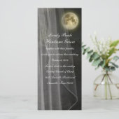 Full Moon Black Night Veil Ball Weddenschap Kaart (Staand voorkant)