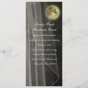 Full Moon Black Night Veil Ball Weddenschap Kaart