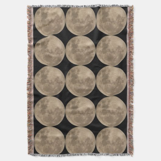 Full Moon Blanket Super Moon Throw Blankets Cadeau Deken (Voorkant Verticaal)