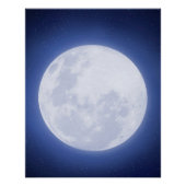 Full Moon Blue Aura Glossy Poster (Voorkant)