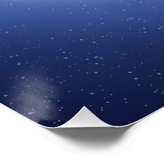 Full Moon Blue Aura Glossy Poster (Hoek)