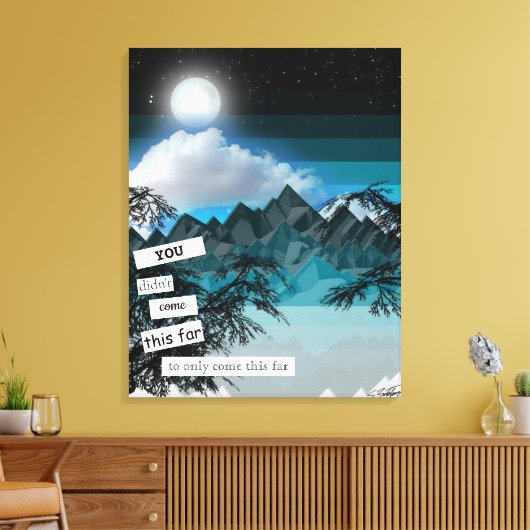 Full Moon Blue Mountain beroemd gemaakt door Sara  Canvas Afdruk (Insitu (Woonkamer))
