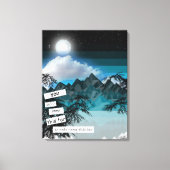 Full Moon Blue Mountain beroemd gemaakt door Sara  Canvas Afdruk (Voorkant)